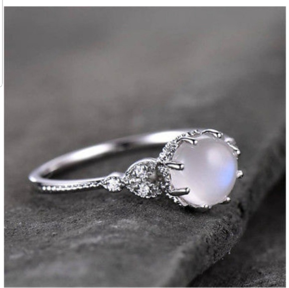 Silver Plated Moonstone Ring - Picture 3 of 8